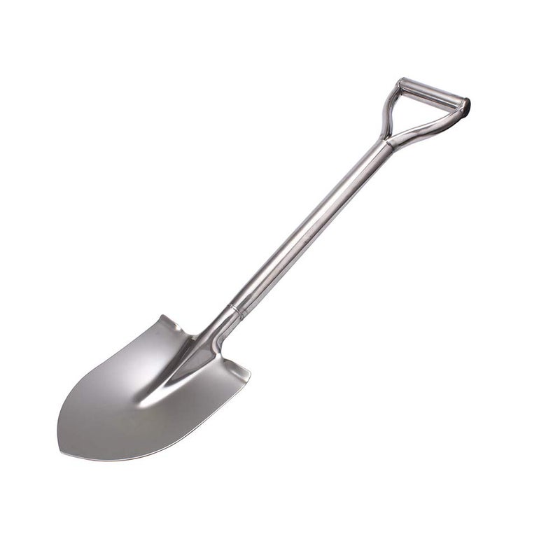 LUBAN 31.5 Inch Short Garden Shovel for Digging in The Yard, Round Point D Handle Shovel, All Stainless Steel Made - Image 1